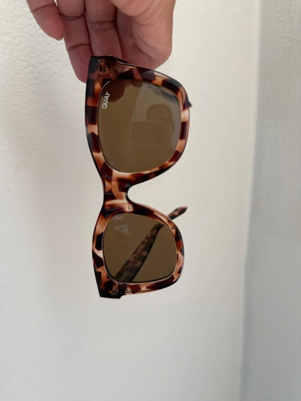 Quay Australia Tortoiseshell Brown Cat Eye Sunglasses-After Hours Polarized